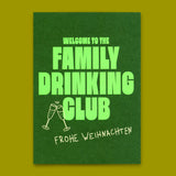 Postkarte "Family Drinking Club" | Lustige Postkarte zu Weihnachten
