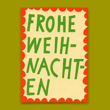 Deli Cards Postkarte "Frohe Weihnachten Scherenschnitt" | Besondere Postkarte zu Weihnachten