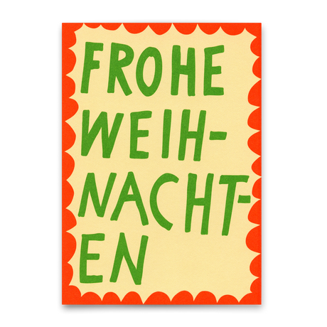 Deli Cards Postkarte "Frohe Weihnachten Scherenschnitt" | Besondere Postkarte zu Weihnachten
