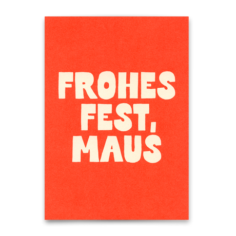 Deli Cards Postkarte "Frohes Fest Maus" | Coole Postkarte zu Weihnachten