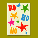 Postkarte "Hohoho Stars" | Coole Postkarte zu Weihnachten