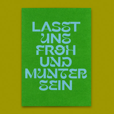 Deli Cards Postkarte "Lasst uns froh und munter sein Huge Type" | Ausgefallene Postkarte zu Weihnachten