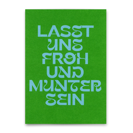 Deli Cards Postkarte "Lasst uns froh und munter sein Huge Type" | Ausgefallene Postkarte zu Weihnachten