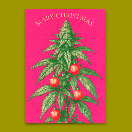 Deli Cards Postkarte "Mary Christmas" | Lustige Postkarte zu Weihnachten
