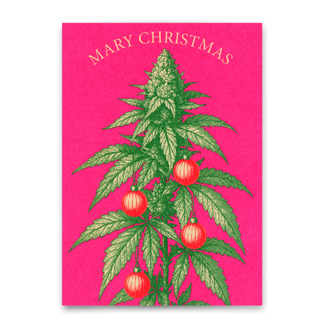 Deli Cards Postkarte "Mary Christmas" | Lustige Postkarte zu Weihnachten