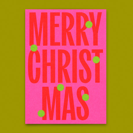 Deli Cards Postkarte "Merry Christmas Huge Type" | Coole Postkarte zu Weihnachten