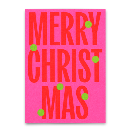 Deli Cards Postkarte "Merry Christmas Huge Type" | Coole Postkarte zu Weihnachten