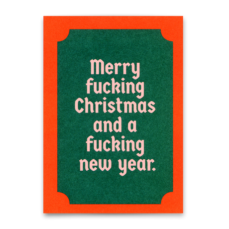 Deli Cards Postkarte "Merry fucking Christmas" | Ausgefallene Postkarte zu Weihnachten