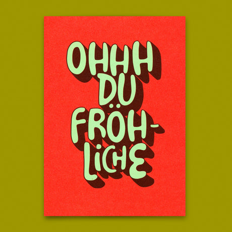 Deli Cards Postkarte "OhduFröhliche" | Schöne Postkarte zu Weihnachten