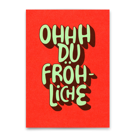 Deli Cards Postkarte "OhduFröhliche" | Schöne Postkarte zu Weihnachten