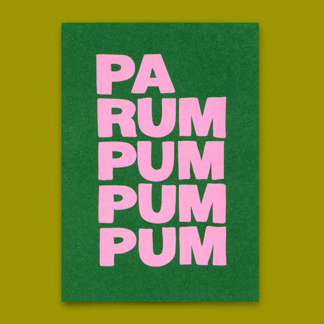 Postkarte "Parumpumpum" | Ausgefallene Postkarte zu Weihnachten
