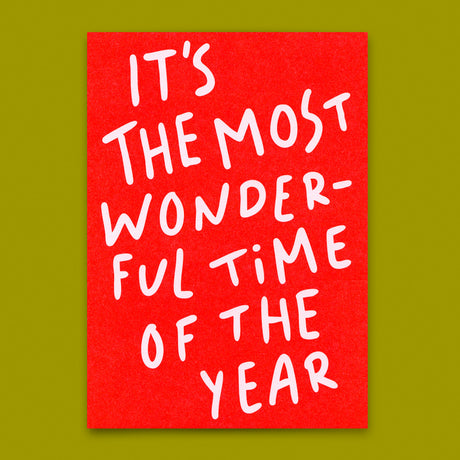 Deli Cards Postkarte "It's the most wonderful time" | Schöne Postkarte zu Weihnachten