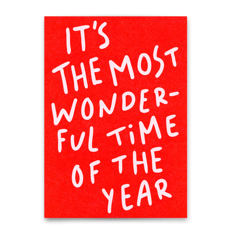 Deli Cards Postkarte "It's the most wonderful time" | Schöne Postkarte zu Weihnachten