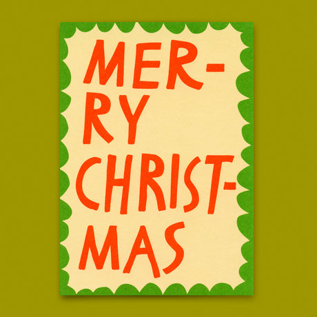 Deli Cards Postkarte "Merry Christmas Scherenschnitt" | Besondere Postkarte zu Weihnachten