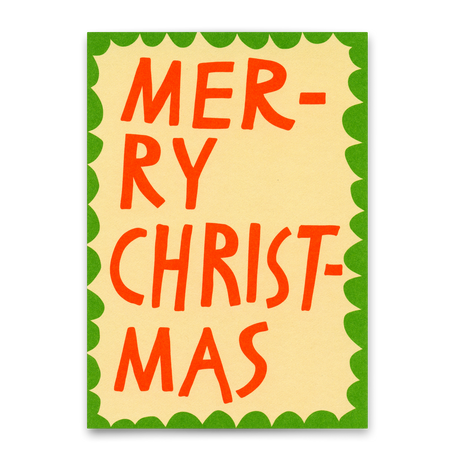 Deli Cards Postkarte "Merry Christmas Scherenschnitt" | Besondere Postkarte zu Weihnachten