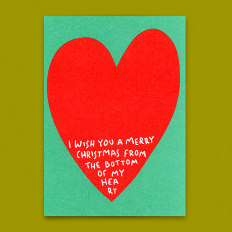Deli Cards Postkarte "Bottom of my heart" | Schöne Postkarte zu Weihnachten
