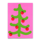 Postkarte "Childish christmastree" | Lustige Postkarte zu Weihnachten