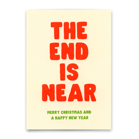 Deli Cards Postkarte "Christmas The end is near" | Ausgefallene Postkarte zu Weihnachten