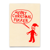 Postkarte "Primitive Santa" | Ausgefallene Postkarte zu Weihnachten