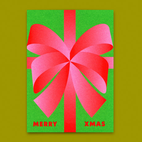 Deli Cards Postkarte "Schleife" | Schöne Postkarte zu Weihnachten
