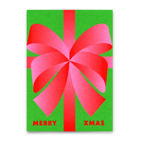 Deli Cards Postkarte "Schleife" | Schöne Postkarte zu Weihnachten