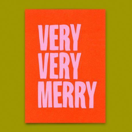 Deli Cards Postkarte "Very very merry" | Coole Postkarte zu Weihnachten