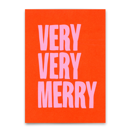 Deli Cards Postkarte "Very very merry" | Coole Postkarte zu Weihnachten