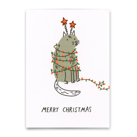 Deli Cards Postkarte "Xmas Chaos" | Lustige Postkarte zu Weihnachten
