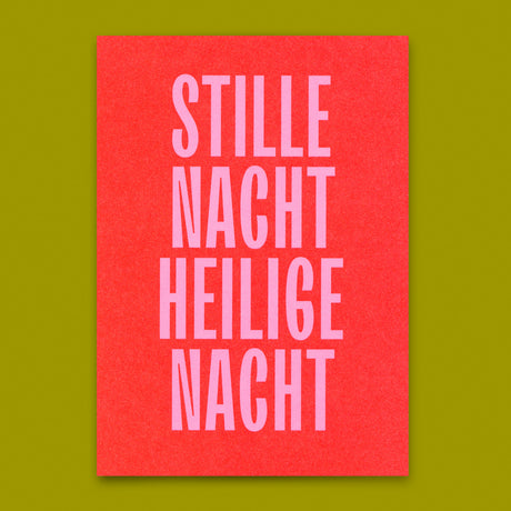 Deli Cards Postkarte "Stille Nacht heilige Nacht Typo" | Besondere Postkarte zu Weihnachten