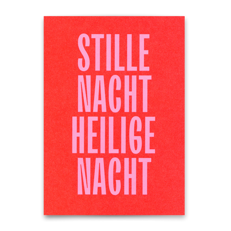 Deli Cards Postkarte "Stille Nacht heilige Nacht Typo" | Besondere Postkarte zu Weihnachten