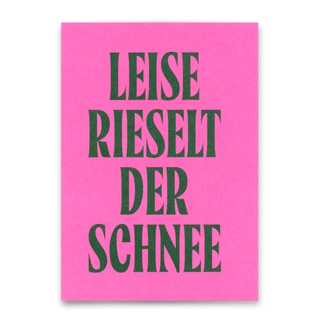 Deli Cards Postkarte "Leise rieselt der Schnee Typo" | Schöne Postkarte zu Weihnachten