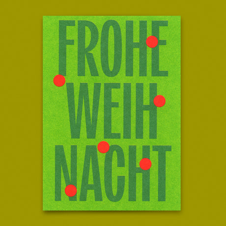 Deli Cards Postkarte "Frohe Weihnacht Huge Typo" | Coole Postkarte zu Weihnachten