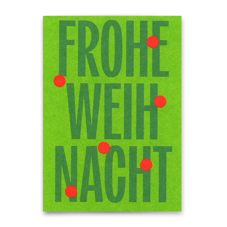 Deli Cards Postkarte "Frohe Weihnacht Huge Typo" | Coole Postkarte zu Weihnachten