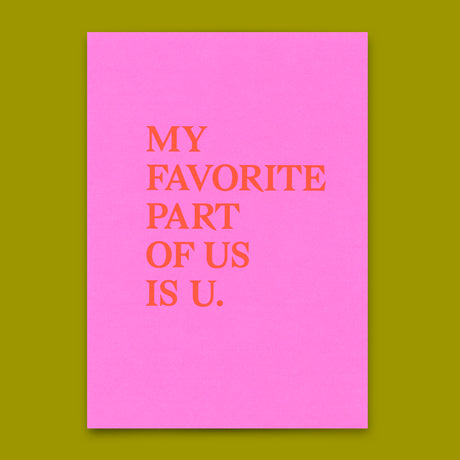 Deli Cards Postkarte "My favorite part" | Schöne Karte mit Spruch für Verliebte