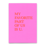 Deli Cards Postkarte "My favorite part" | Schöne Karte mit Spruch für Verliebte