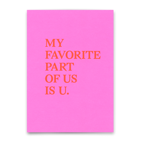 Deli Cards Postkarte "My favorite part" | Schöne Karte mit Spruch für Verliebte