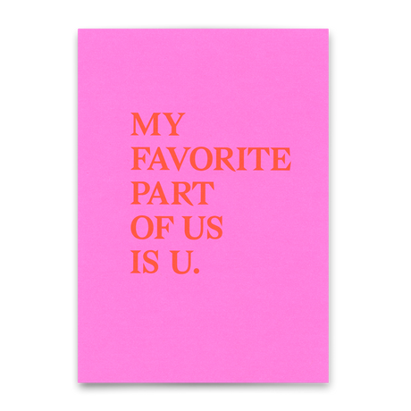 Deli Cards Postkarte "My favorite part" | Schöne Karte mit Spruch für Verliebte