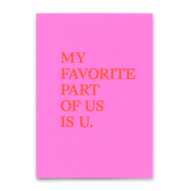 Deli Cards Postkarte "My favorite part" | Schöne Karte mit Spruch für Verliebte