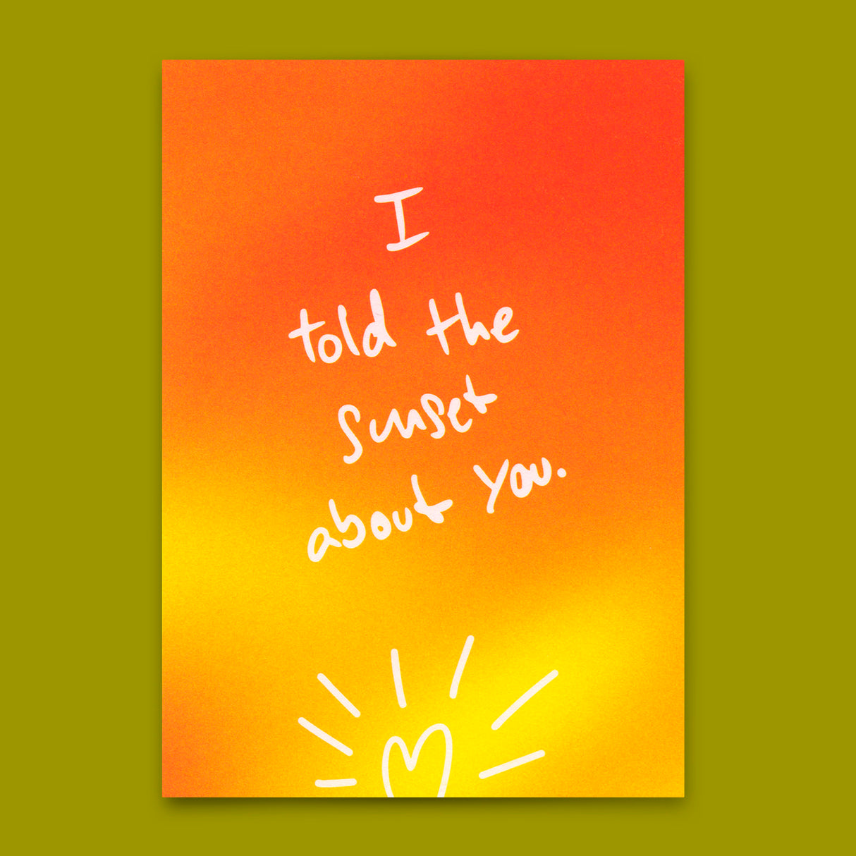Deli Cards Postkarte "I told the sunset about you" | Schöne Karte für Verliebte