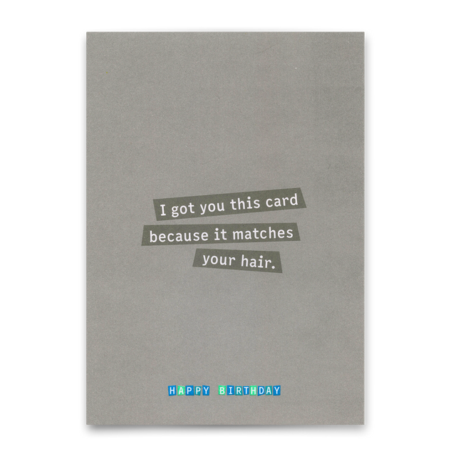 Deli Cards Postkarte "It matches your hair" | Lustige Karte zum Geburtstag
