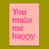 Deli Cards Postkarte "You make me happy" | Besondere Karte für Verliebte