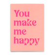 Deli Cards Postkarte "You make me happy" | Besondere Karte für Verliebte