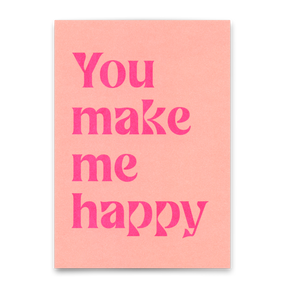 Deli Cards Postkarte "You make me happy" | Besondere Karte für Verliebte