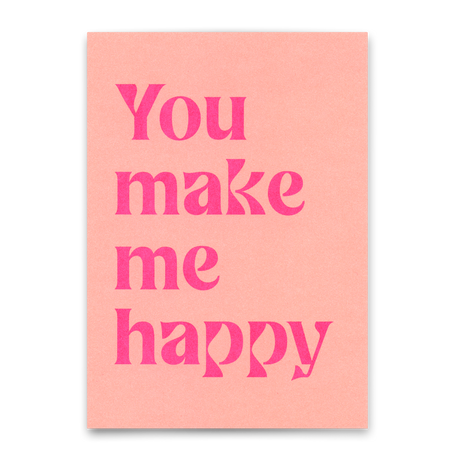 Deli Cards Postkarte "You make me happy" | Besondere Karte für Verliebte