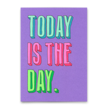 Deli Cards Postkarte "Today is the day" | Coole Karte zum Geburtstag