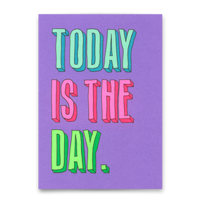Deli Cards Postkarte "Today is the day" | Coole Karte zum Geburtstag