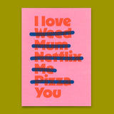 Deli Cards Postkarte "I love … you" | Lustige Karte für Verliebte