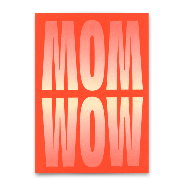 Deli Cards Postkarte "Mom Wow" | Coole Karte zum Muttertag