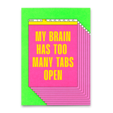 Deli Cards Postkarte "Too many Tabs open" | Lustige Karte mit Spruch