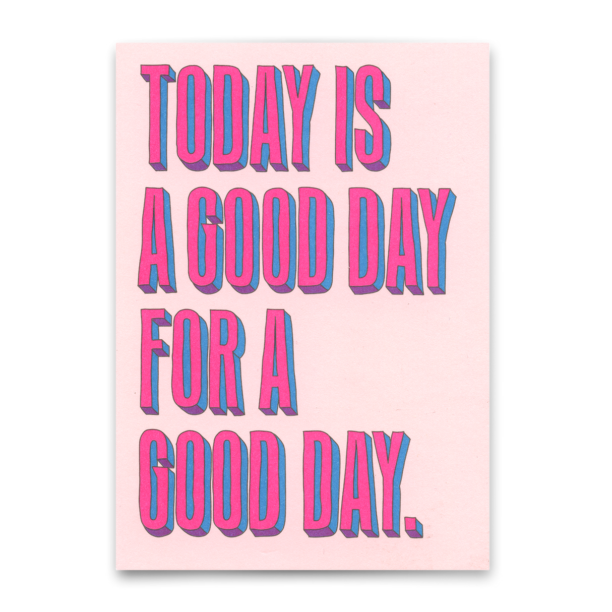 Deli Cards Postkarte "Good day Typo" | Besondere Karte mit Spruch